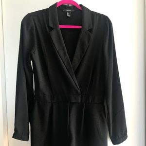 Forever 21 | Deep Plunge Blazer Romper | Black